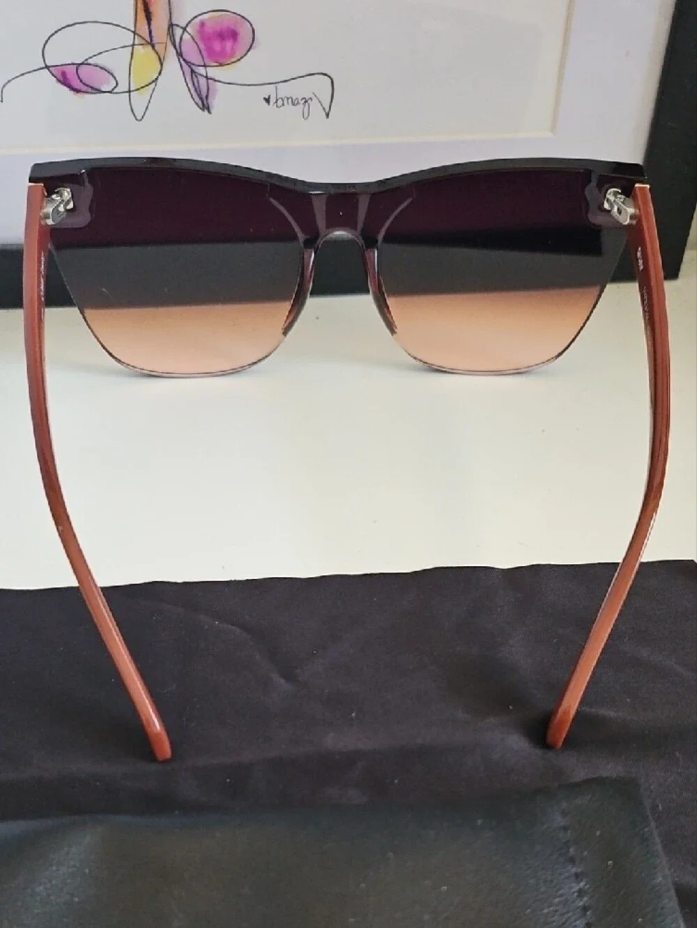 Quay Women's Gradient Brown Cat-Eye Sunglasses